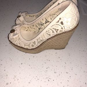 Tory Burch Lace Wedges